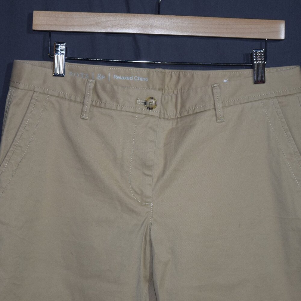 Talbots Relaxed Chino Pants Women's Size 8P Petite Khaki Beige Casual - Picture 3 of 5